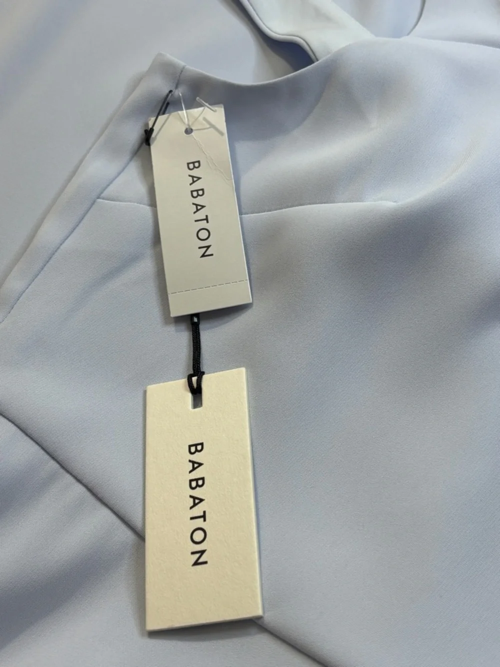 NWT Babaton 90s Slit Midi Dress Glimmer Ice Blue Size 6 - Picture 7 of 16